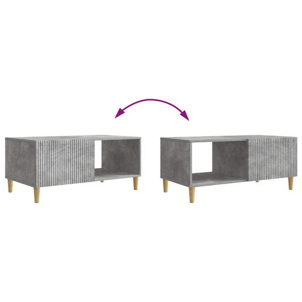 Betongrauer Couchtisch 90x50 cm