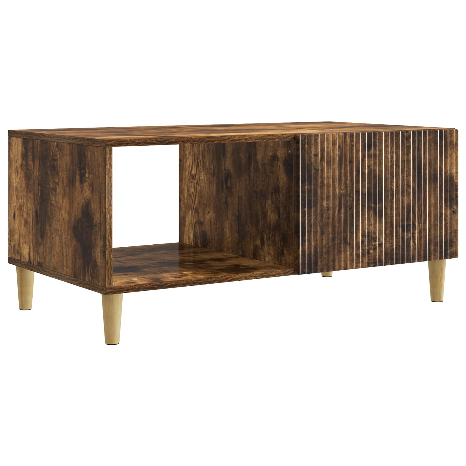 vidaXL Table basse chêne fumé 90 x 50 x 40 cm bois d'ingénierie