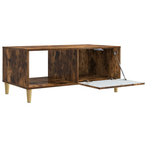 vidaXL Table basse chêne fumé 90 x 50 x 40 cm bois d'ingénierie