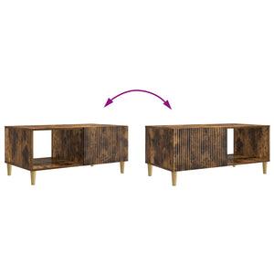 vidaXL Table basse chêne fumé 90 x 50 x 40 cm bois d'ingénierie