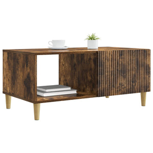 vidaXL Table basse chêne fumé 90 x 50 x 40 cm bois d'ingénierie