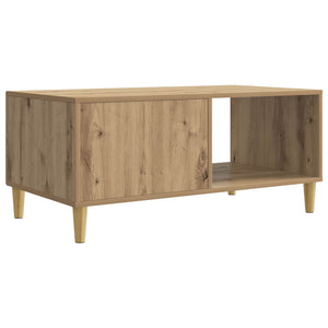 vidaXL Table basse en bois d'ingénierie chêne artisan 90 x 50 x 40 cm