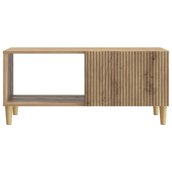 vidaXL Table basse en bois d'ingénierie chêne artisan 90 x 50 x 40 cm