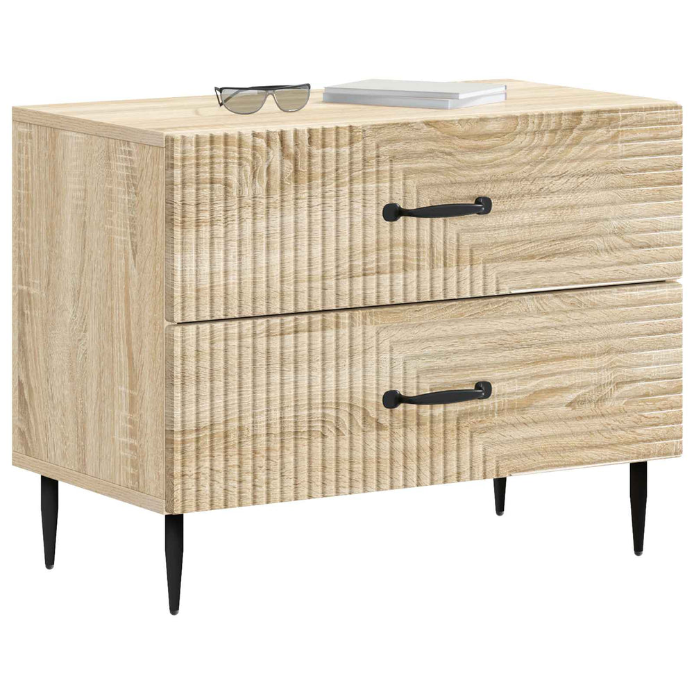 vidaXL Bedside Cabinet Sonoma Oak 62 x 34.5 x 47.5 cm Engineered Wood