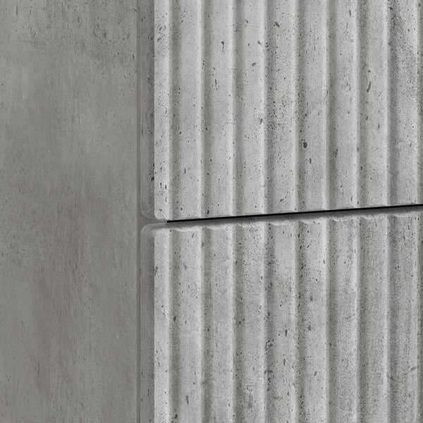 Betongrauer Nachttisch mit Schubladen