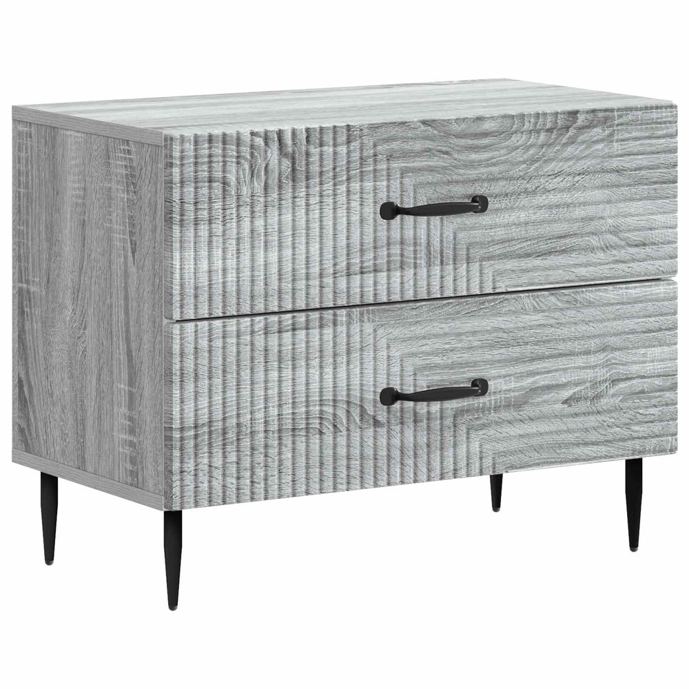 vidaXL Nightstand Gray Sonoma 62 x 34.5 x 47.5 cm Engineered Wood