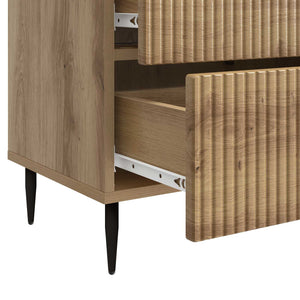 vidaXL Table de chevet Chêne Artisan 62 x 34,5 x 47,5 cm Bois d'ingénierie