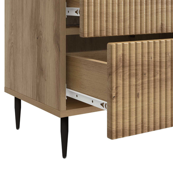vidaXL Table de chevet Chêne Artisan 62 x 34,5 x 47,5 cm Bois d'ingénierie