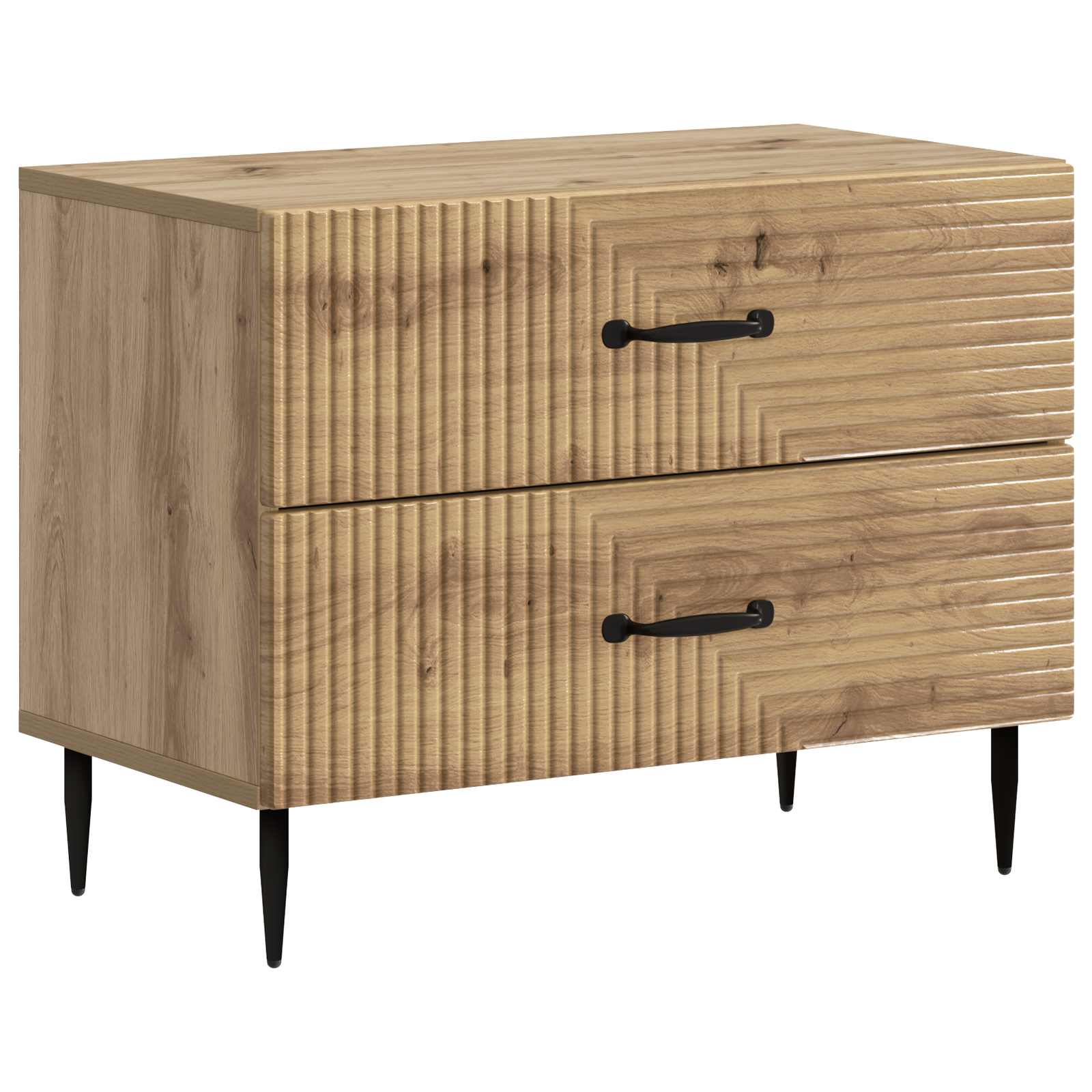 vidaXL Table de chevet Chêne Artisan 62 x 34,5 x 47,5 cm Bois d'ingénierie
