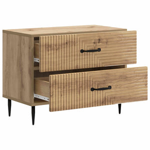 vidaXL Table de chevet Chêne Artisan 62 x 34,5 x 47,5 cm Bois d'ingénierie