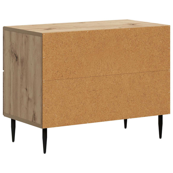 vidaXL Table de chevet Chêne Artisan 62 x 34,5 x 47,5 cm Bois d'ingénierie