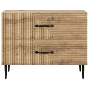 vidaXL Table de chevet Chêne Artisan 62 x 34,5 x 47,5 cm Bois d'ingénierie