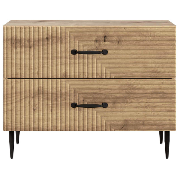 vidaXL Table de chevet Chêne Artisan 62 x 34,5 x 47,5 cm Bois d'ingénierie