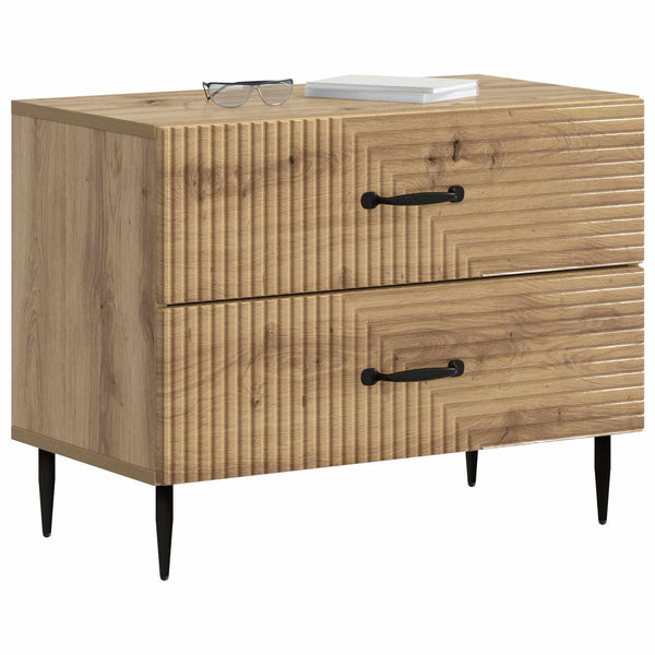 vidaXL Table de chevet Chêne Artisan 62 x 34,5 x 47,5 cm Bois d'ingénierie
