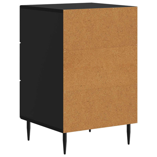Schwarzer Nachttisch aus Holz
