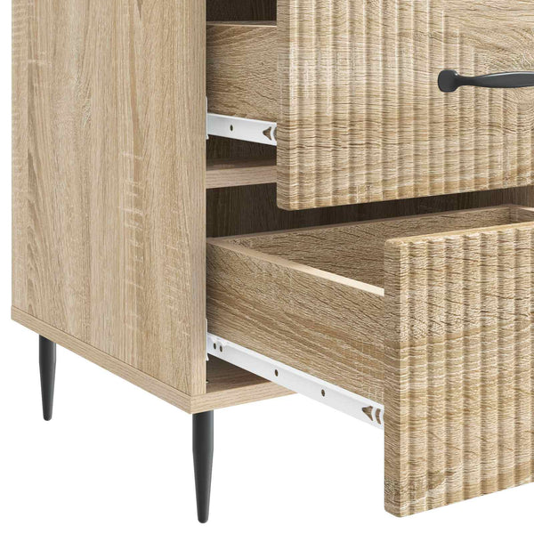 vidaXL Table de chevet chêne sonoma 43 x 41 x 66,5 cm bois d'ingénierie