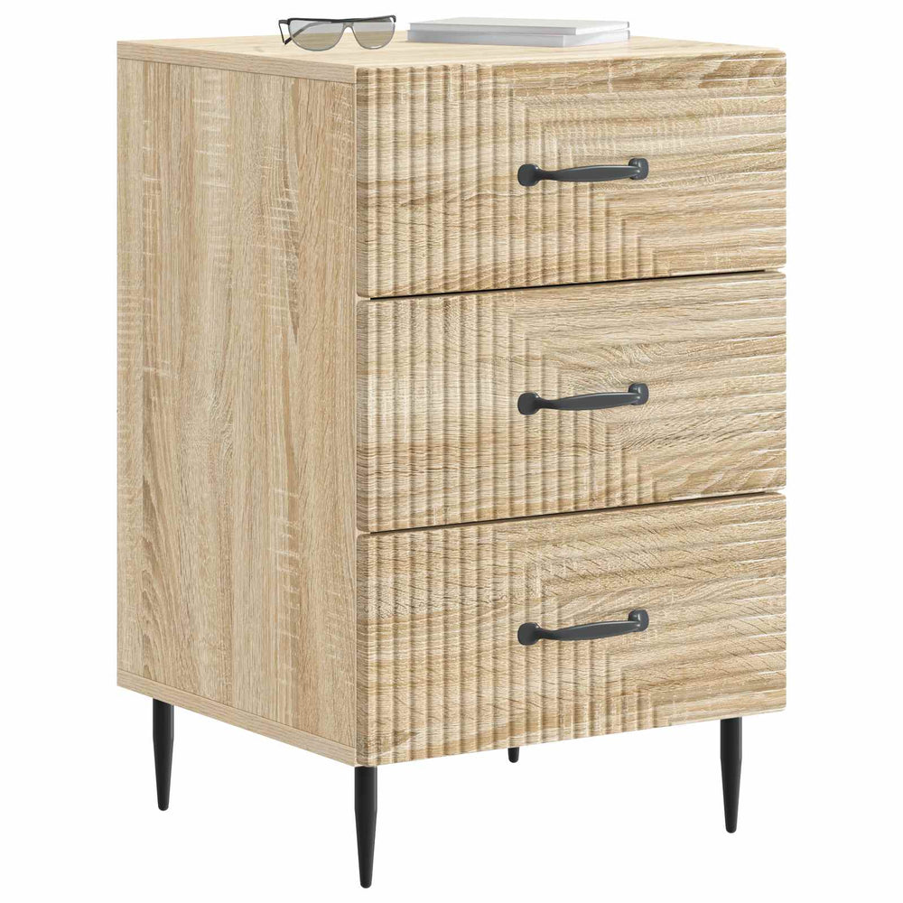 vidaXL Nightstand Sonoma Oak 43 x 41 x 66.5 cm Engineered Wood