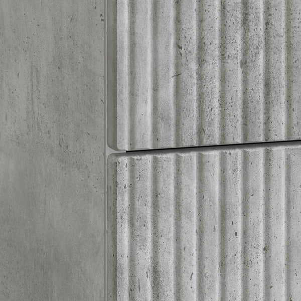 Betongrauer Nachttisch mit Schublade