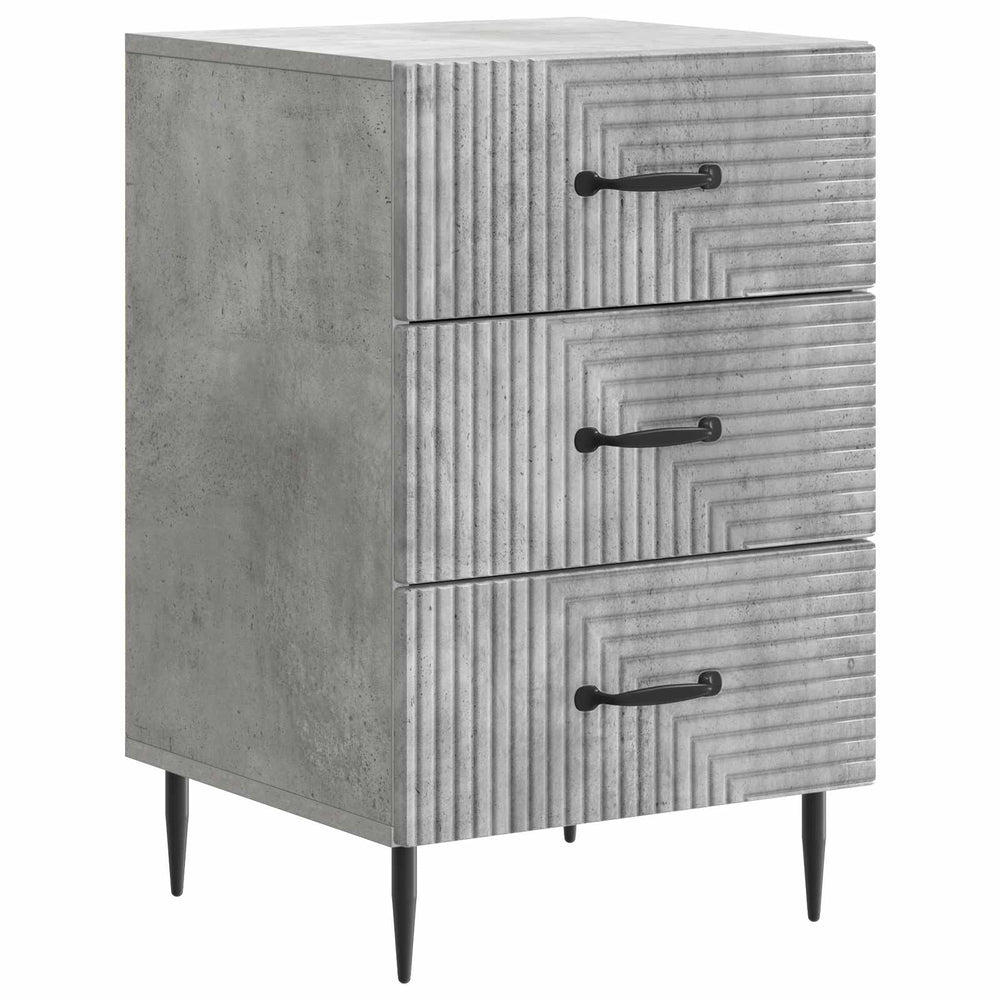 vidaXL Nightstand Concrete Grey 43 x 41 x 66.5 cm Engineered Wood