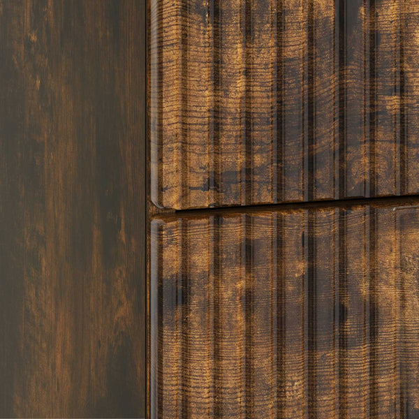 vidaXL Table de chevet Chêne fumé 43 x 41 x 66,5 cm Bois d'ingénierie