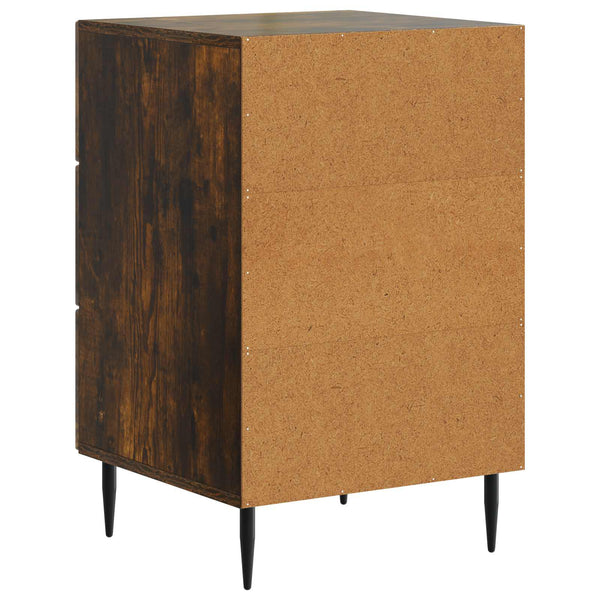 vidaXL Table de chevet Chêne fumé 43 x 41 x 66,5 cm Bois d'ingénierie