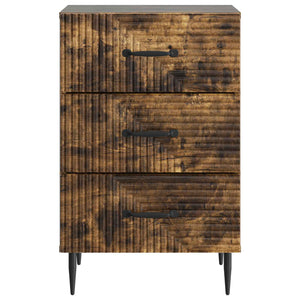 vidaXL Table de chevet Chêne fumé 43 x 41 x 66,5 cm Bois d'ingénierie