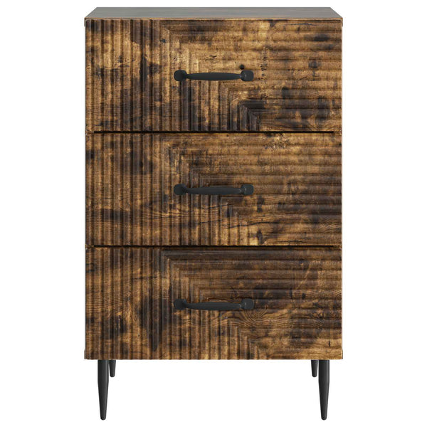 vidaXL Table de chevet Chêne fumé 43 x 41 x 66,5 cm Bois d'ingénierie