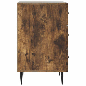 vidaXL Table de chevet Chêne fumé 43 x 41 x 66,5 cm Bois d'ingénierie