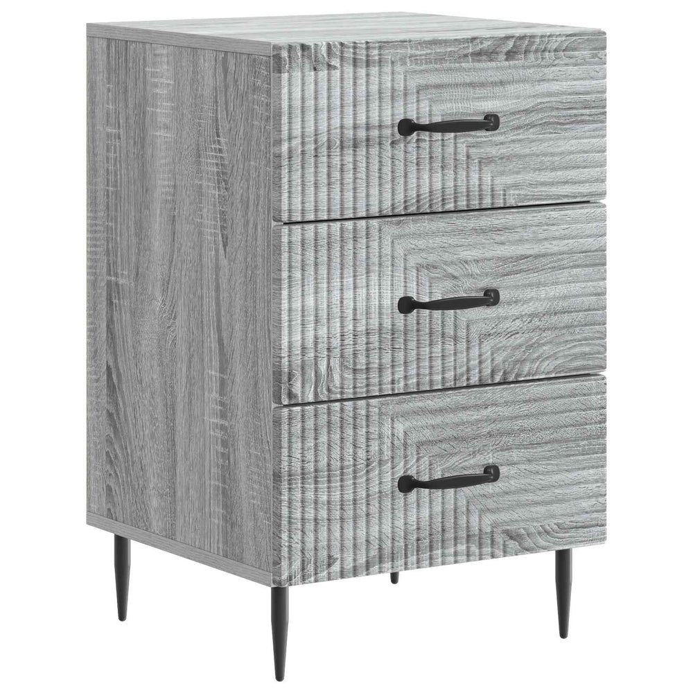 vidaXL Nightstand Gray Sonoma 43 x 41 x 66.5 cm Engineered Wood