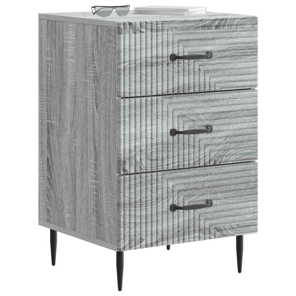 vidaXL Nightstand Gray Sonoma 43 x 41 x 66.5 cm Engineered Wood