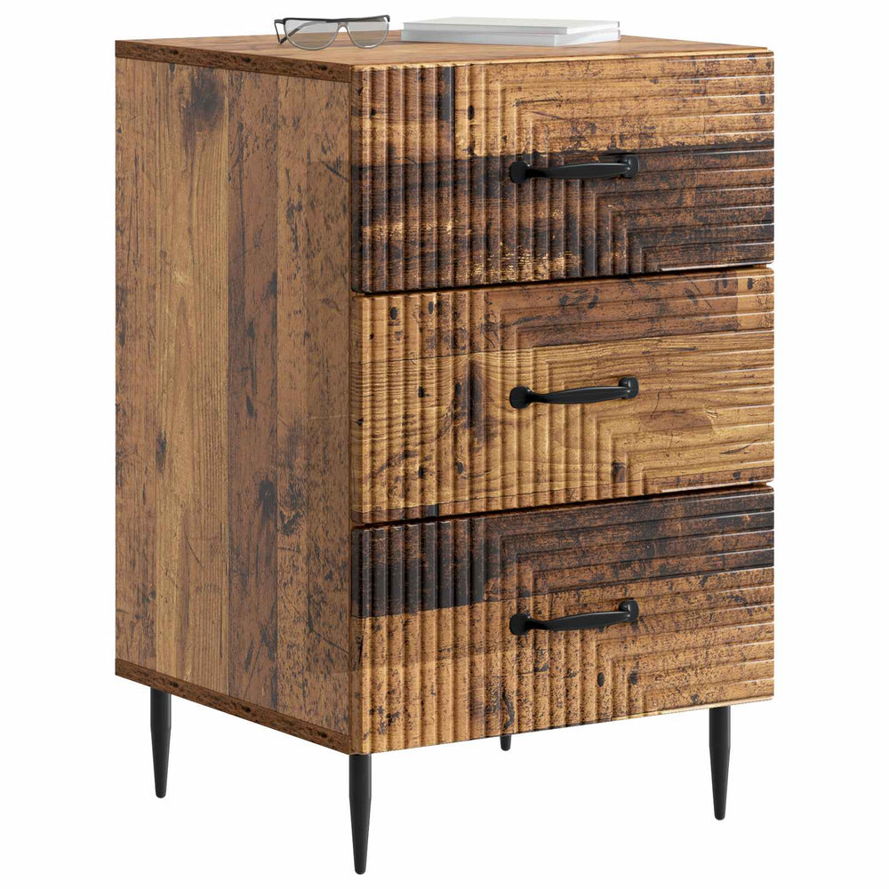 vidaXL Bedside Cabinet Reclaimed Wood 43 x 41 x 66.5 cm Engineered Wood