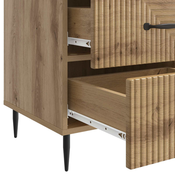 vidaXL Table de chevet Chêne Artisan 43 x 41 x 66,5 cm Bois d'ingénierie