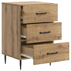 vidaXL Table de chevet Chêne Artisan 43 x 41 x 66,5 cm Bois d'ingénierie