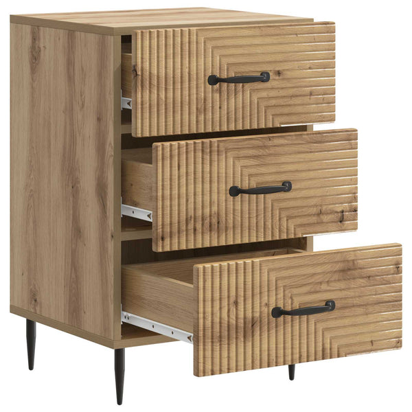 vidaXL Table de chevet Chêne Artisan 43 x 41 x 66,5 cm Bois d'ingénierie