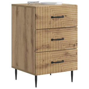 vidaXL Table de chevet Chêne Artisan 43 x 41 x 66,5 cm Bois d'ingénierie