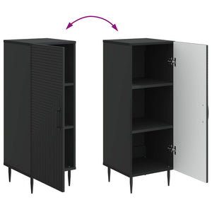 vidaXL Buffet Noir 33 x 34,5 x 89,5 cm Bois d'ingénierie