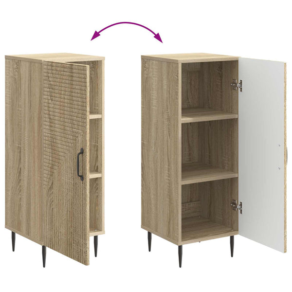 vidaXL Buffet Chêne Sonoma 33 x 34,5 x 89,5 cm Bois d'ingénierie