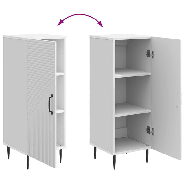 Sideboard Hochglanz Weiß 89,5cm