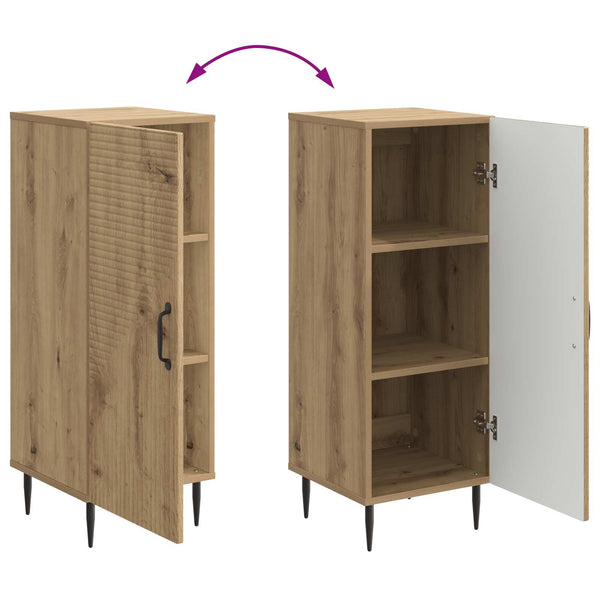 vidaXL Buffet chêne artisan 33 x 34,5 x 89,5 cm bois d'ingénierie