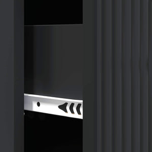 Schwarzer Schubladenschrank Holzwerkstoff