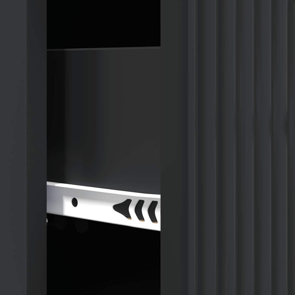 Schwarzer Schubladenschrank Holzwerkstoff