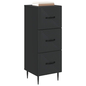 Schwarzer Schubladenschrank Holzwerkstoff