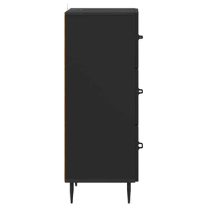 Schwarzer Schubladenschrank Holzwerkstoff