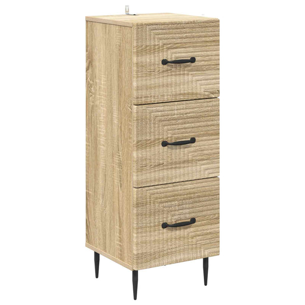 vidaXL Commode de rangement chêne Sonoma 33 x 34,5 x 89,5 cm