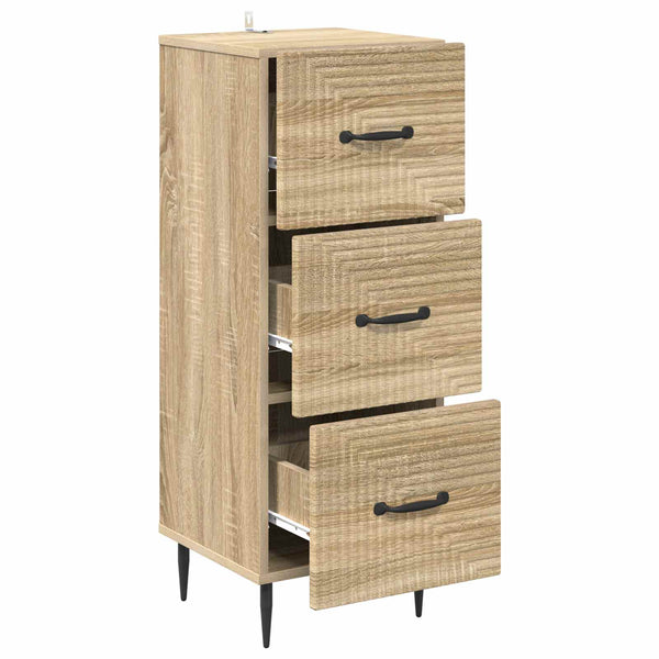 vidaXL Commode de rangement chêne Sonoma 33 x 34,5 x 89,5 cm