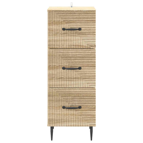 vidaXL Commode de rangement chêne Sonoma 33 x 34,5 x 89,5 cm