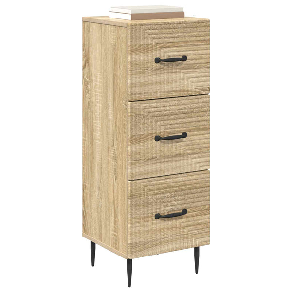 vidaXL Commode de rangement chêne Sonoma 33 x 34,5 x 89,5 cm