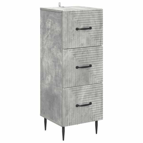 Schubladenschrank Betongrau, 89,5 cm hoch