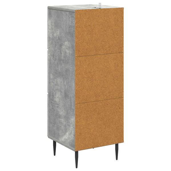 Schubladenschrank Betongrau, 89,5 cm hoch