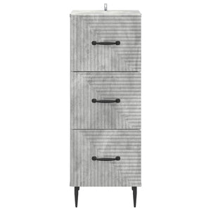Schubladenschrank Betongrau, 89,5 cm hoch
